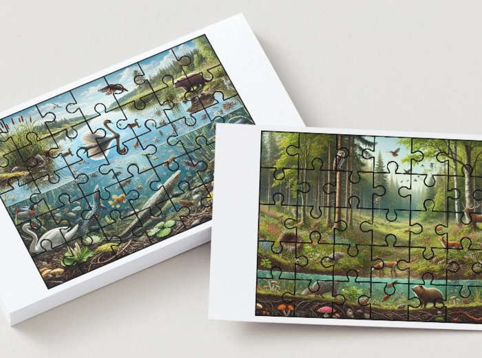 Ekopuzzle. Układanki z ilustracjami ekosystemów