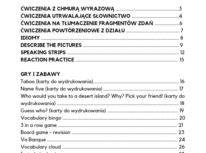 Egzamin Ósmoklasisty CZŁOWIEK dział 1