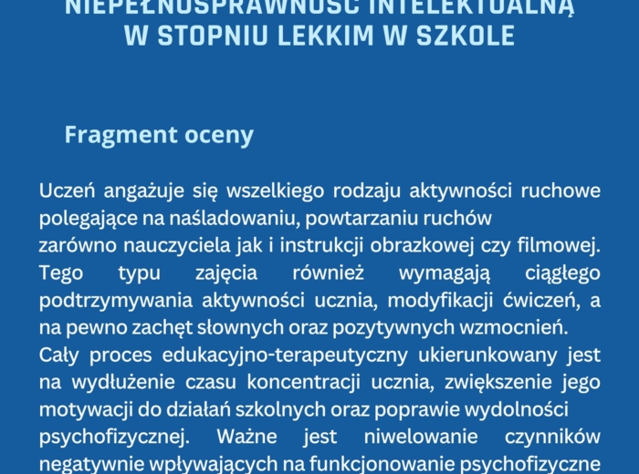Ocena funkcjonowania ucznia z orzeczeniem o potrzebie kształcenia specjalnego