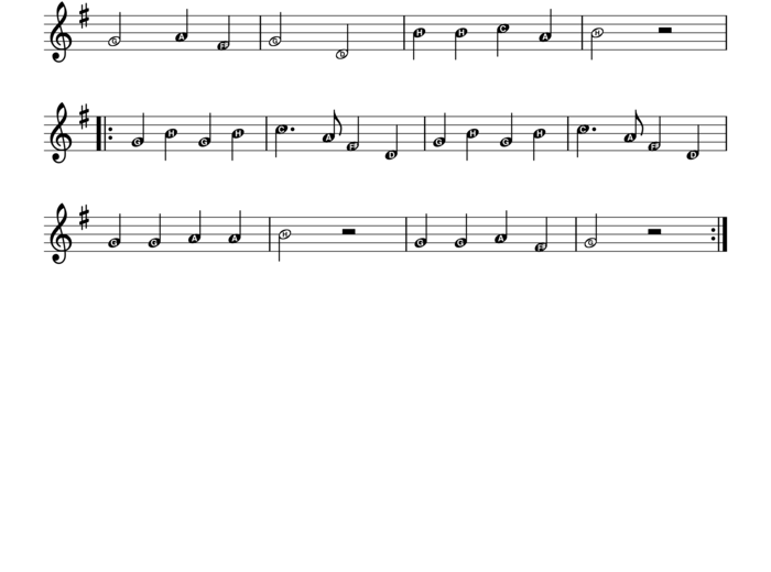 Kolęda Wśród nocnej ciszy. Duże nuty z literowymi nazwami dźwięków.