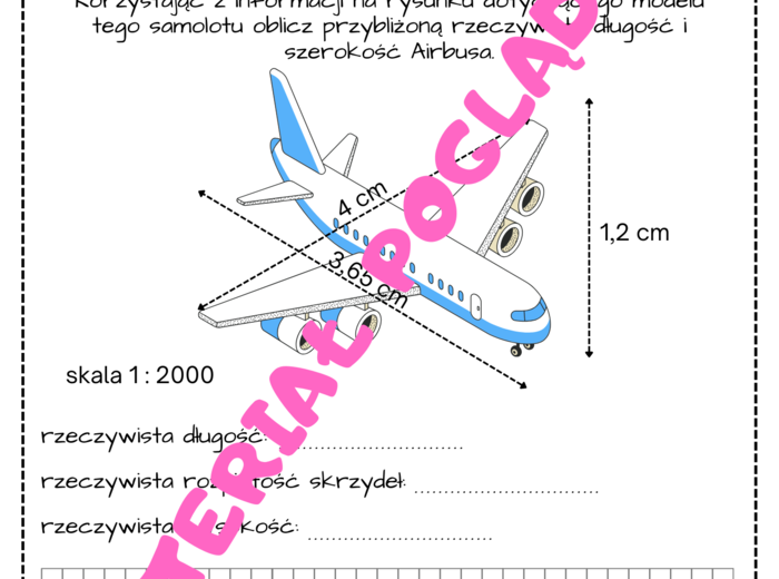 Projekt edukacyjny/innowacja - LOTNICZE PRZYGODY (liczby na co dzień, droga, prędkość, czas) klasa 6, klasa 7, klasa 8
