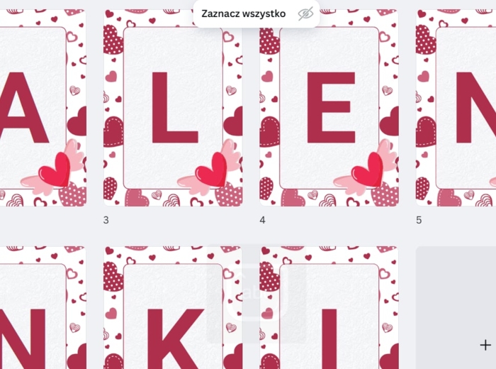 WALENTYNKI - NAPIS GIRLANDA