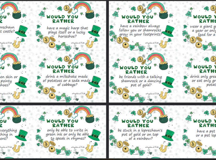 St. Patrick's Day (Dzień św. Patryka) gra Would you rather /40 kart