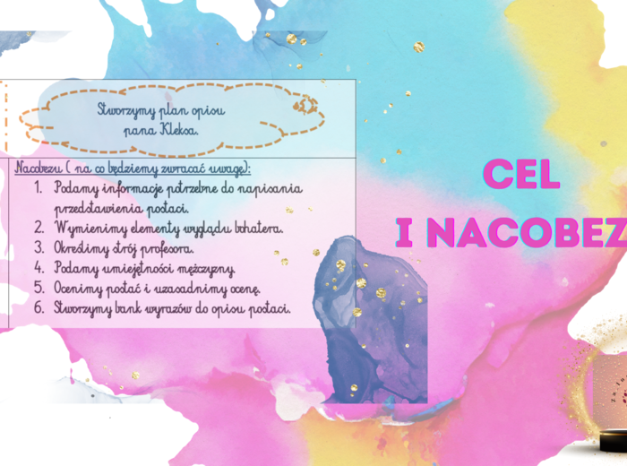 Opis pana Kleksa- lekcja