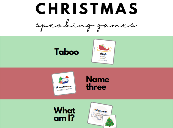 Christmas speaking games (3) + gra interaktywna Christmas vocabulary