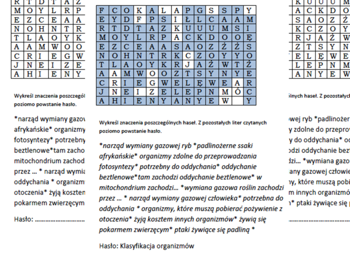 Wprowadzenie do lekcji "Klasyfikacja organizmów"