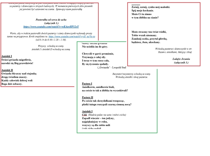 JASEŁKA - scenariusz jasełek - przedszkole, klasy 0 -3, klasy 4 - 6