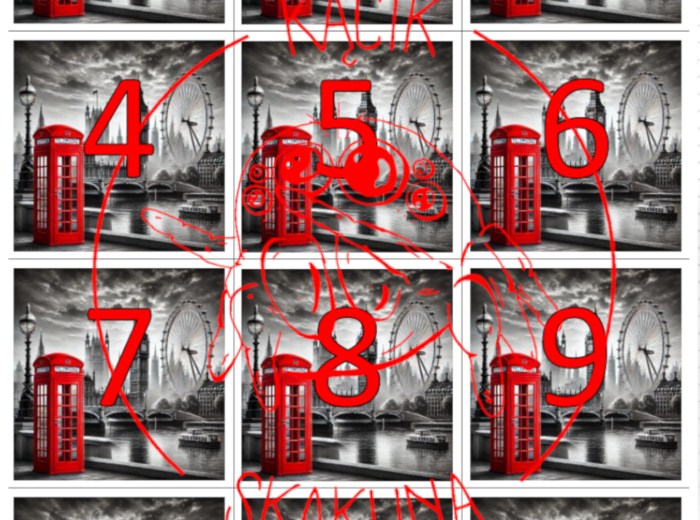 Gra terenowa "PIĘĆDZIESIĄTKA" - "POZNAJ LONDYN" - na lekcję języka angielskiego