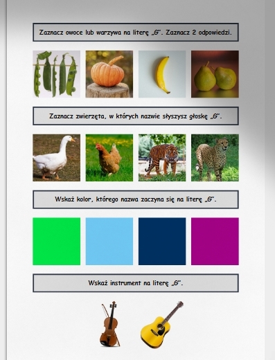 G i g. Karta pracy. Sprawdzian