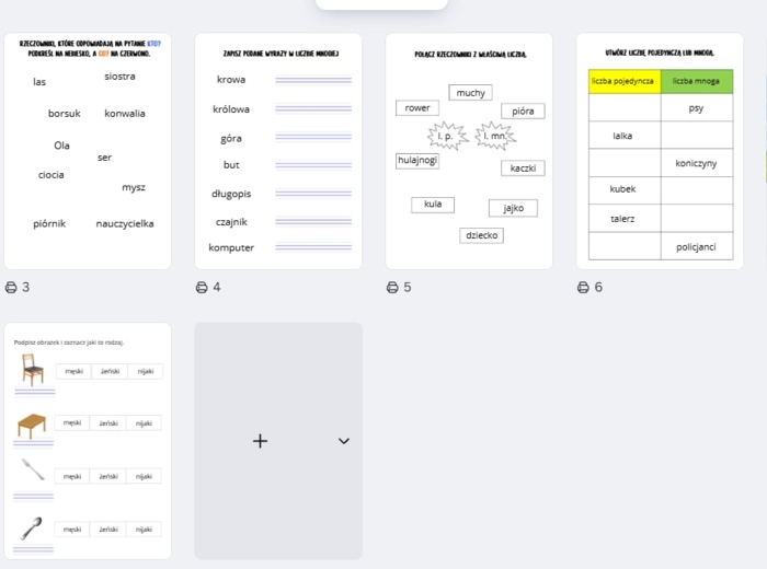 Rzeczowniki - regułki + zadania