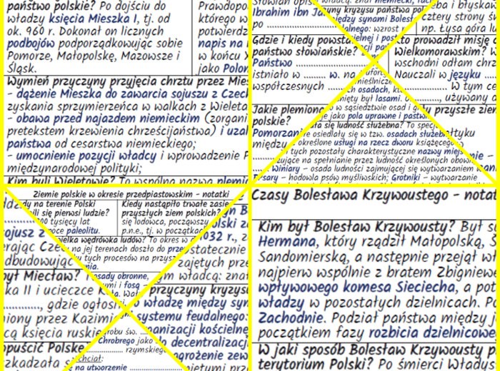 Wczesnopiastowska Polska – komplet notatek i kart pracy