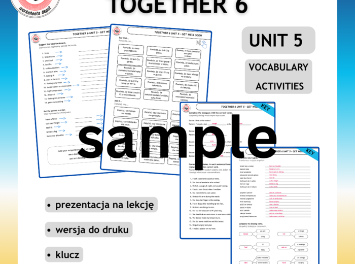Together 6 Unit 5 Vocabulary Activities - sample