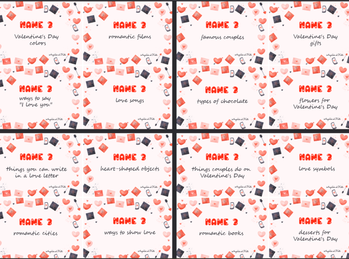 St. Valentine's Day (Walentynki) gra Name 3 /48 kart