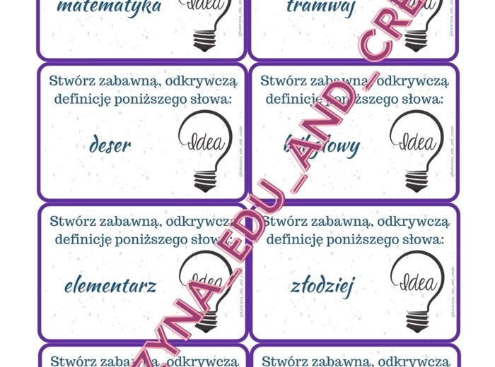 KREATYWNE KARTY - rozwijające twórcze myślenie