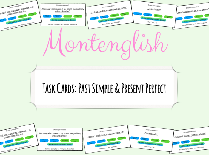 Karty Past Simple vs Present Perfect: tłumaczenia