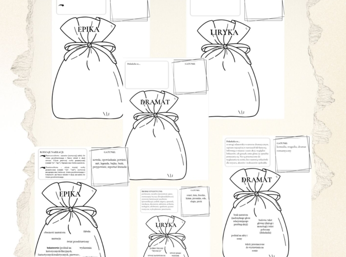 Karty pracy rodzaje i gatunki literackie + odpowiedzi, egzamin ósmoklasisty