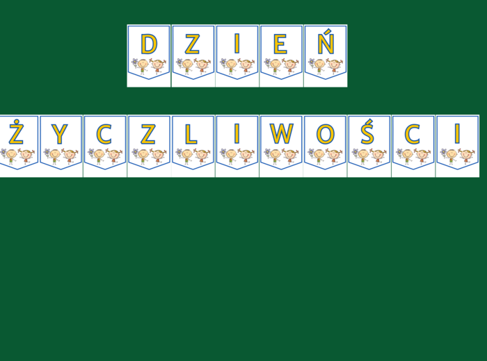 DZIEŃ ŻYCZLIWOŚCI – biblioteka – świetlica – GIRLANDA – gazetka