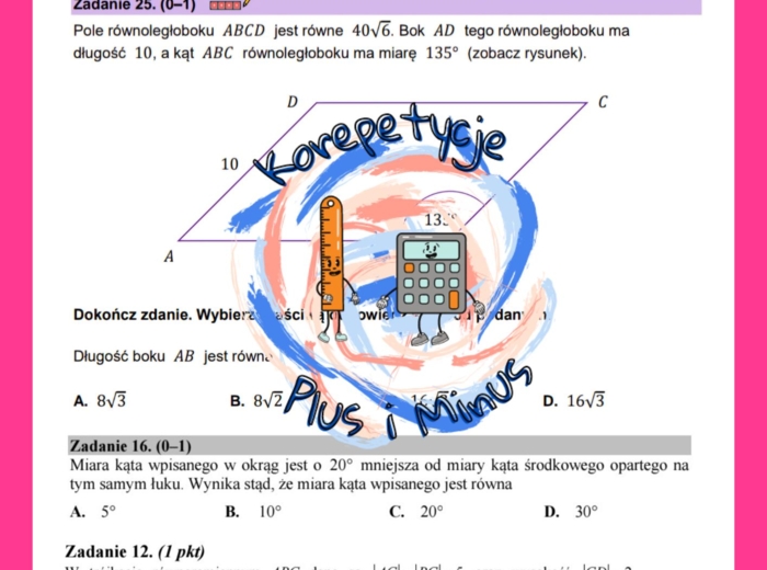 Zadania maturalne - planimetria