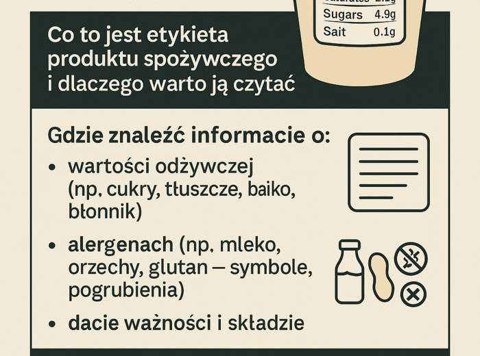 Lekcja 13 - Czytam, sprawdzam, wybieram –jak rozpoznać zdrowy produkt. Co to jest etykieta produktu spożywczego i dlaczego warto ją czytać.