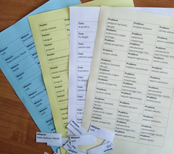 Opowiadanie - słownictwo do ćwiczeń redakcyjnych