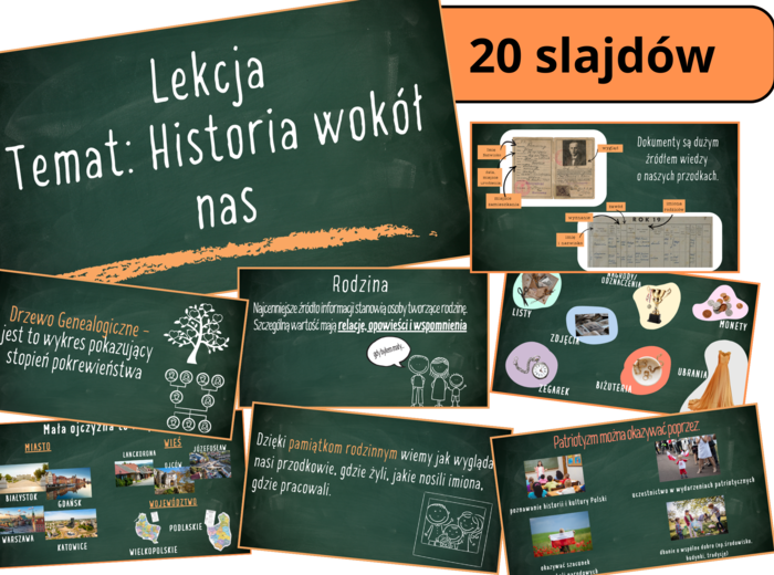 Prezentacja multimedialna - HISTORIA WOKÓŁ NAS- zgodna z podstawą programową -możliwość edycji