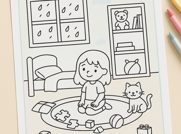 Karty pracy „Mój dom w deszczowy dzień”