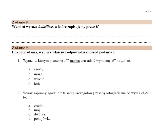 55 zadańz ortografii i interpunkcji