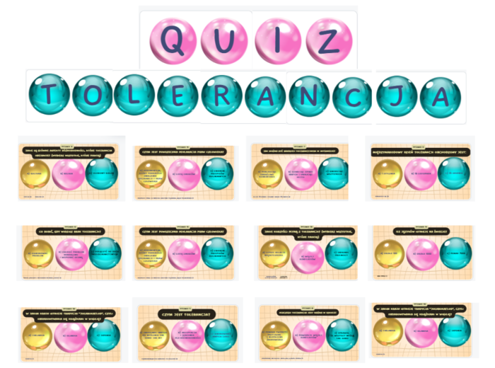 Gazetka szkolna - Quiz na temat tolerancji