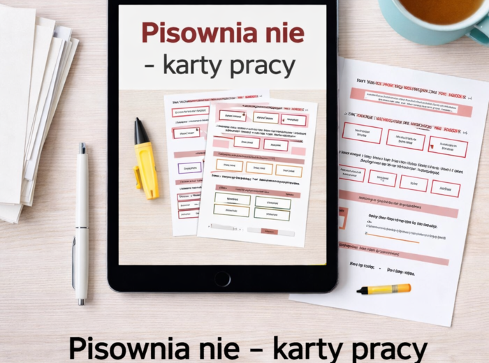 PISOWNIA "NIE" Z RÓŻNYMI CZĘŚCIAMI MOWY [Karta pracy, sprawdzian]