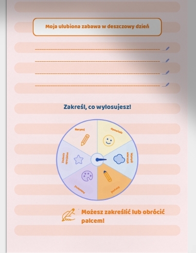 Karty Pracy: „Deszczowy Dzień – Zabawy w Domu”