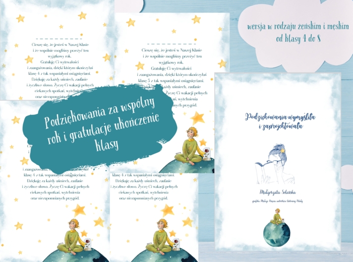 Dziękuję i gratuluję- Dyplom na zakończenie roku