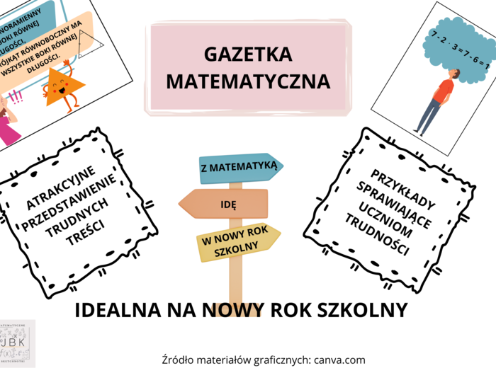 Z matematyką idę w nowy rok szkolny - gazetka matematyczna