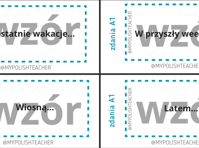 Dokończ zdania... Poziom A1 - język polski jako obcy