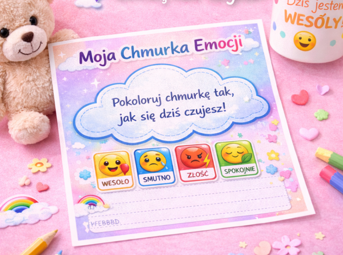 Chmurka emocji - karta pracy
