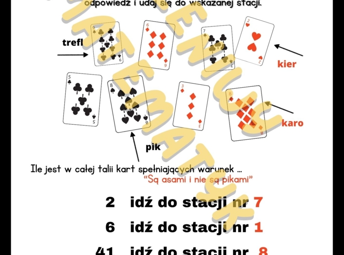 Stacje zadaniowe - karty do gry