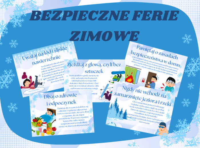 BEZPIECZNE FERIE- GAZETKA SZKOLNA- 12 KART A4