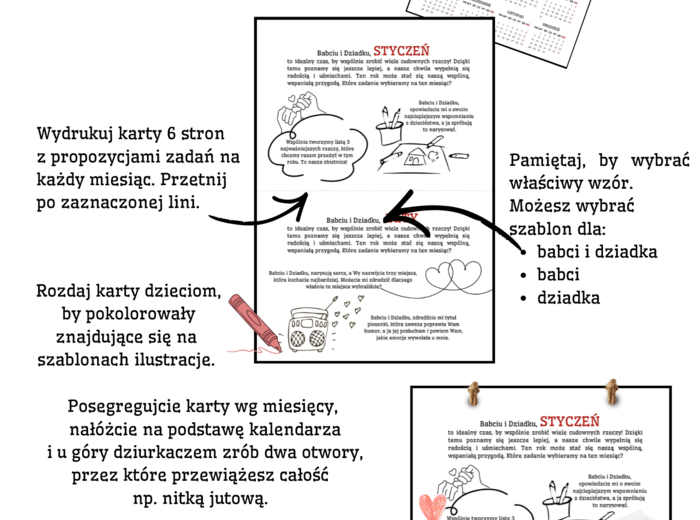 Prezent z okazji DNIA BABCI I DZIADKA- kalendarz wspomnień DIY