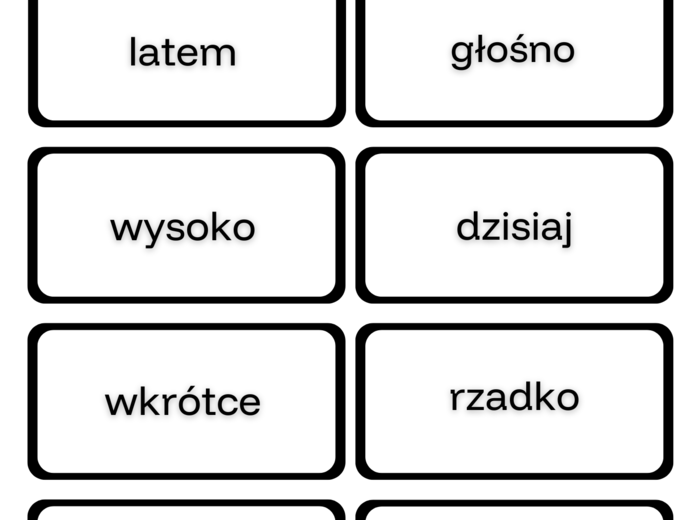 Karty edukacyjne- części mowy (zestaw)