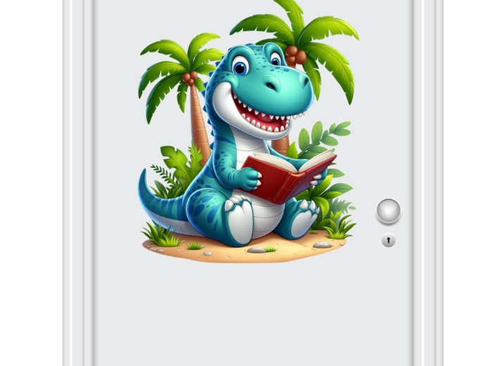 Plakat/ Dekoracja na drzwi GDYBY DINOZAURY CZYTAŁY... (pdf)