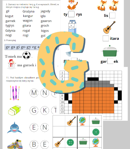 LITERA G - Ćwiczenia dla zerówki