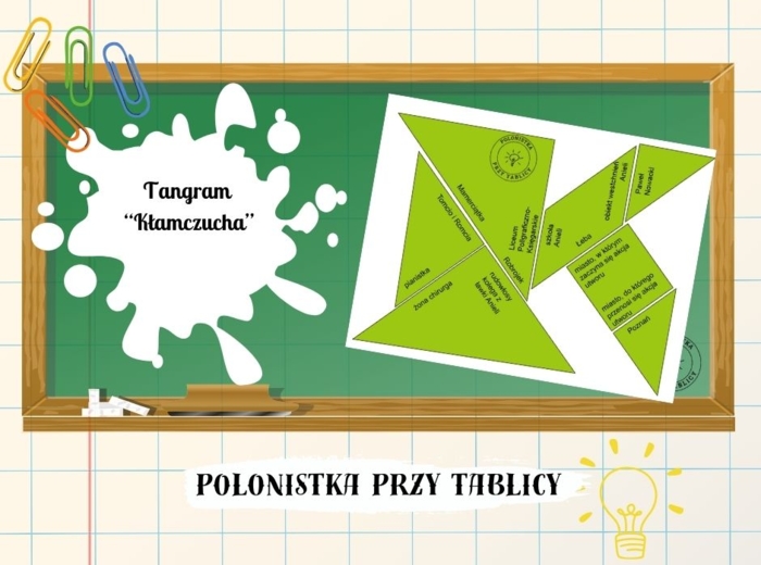 Tangram K jak "Kłamczucha" "Kłamczucha" Musierowicz