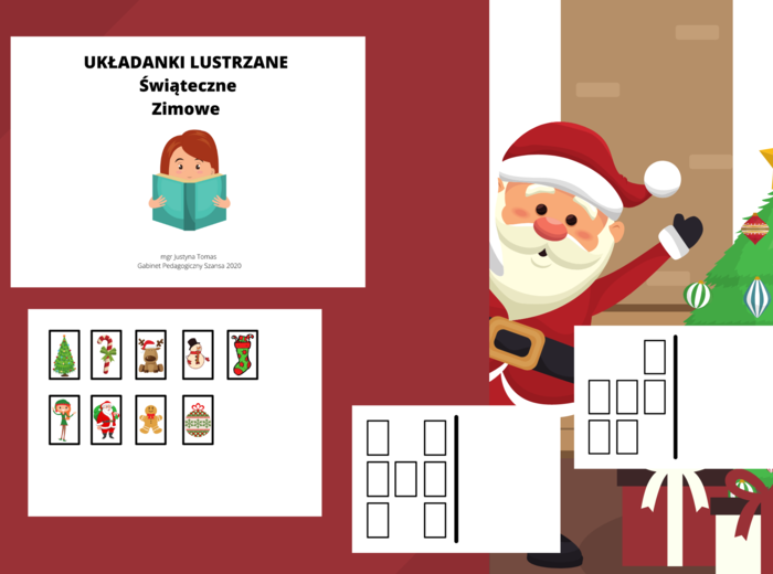 Układanki lustrzane ZIMOWO-ŚWIĄTECZNE