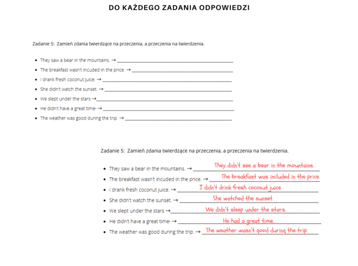 Gramatyka klasa 6: czas przeszły Past Simple. Na podstawie podręcznika English Class A2