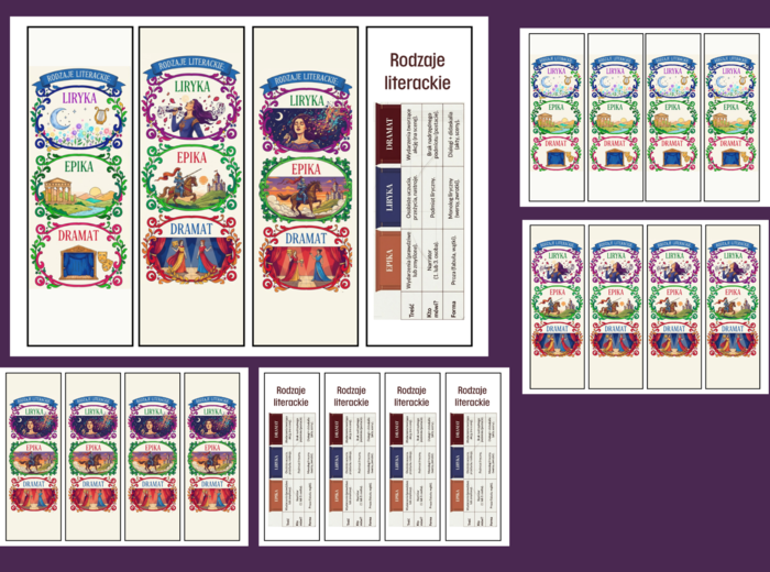 RODZAJE LITERACKIE - zakładki