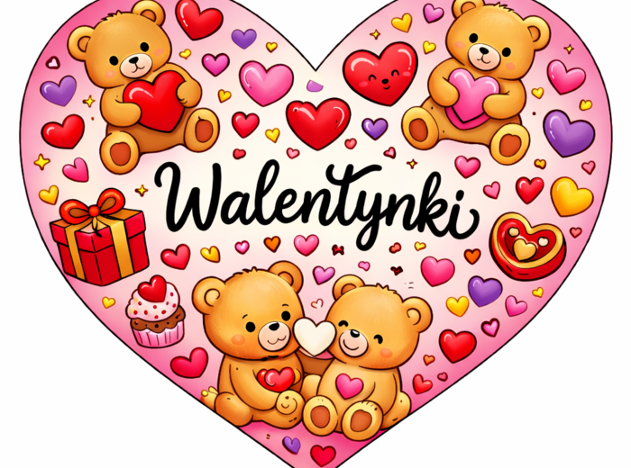 Walentynki – serca z wzorami do kolorowania (6 kart)