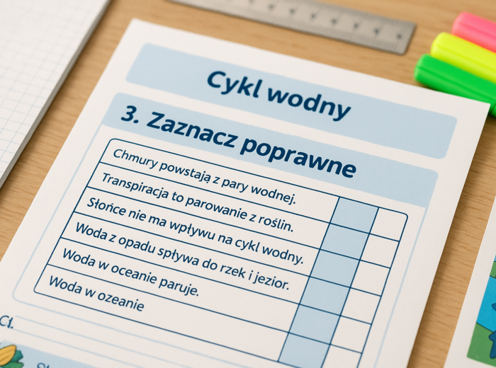 Karta pracy: Rodzaje opadów