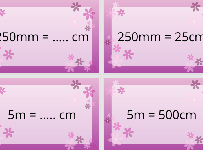 100 fiszek z zamiany jednostek długości - do samodzielnego wydruku