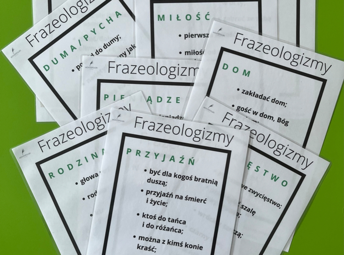 Egzamin ósmoklasisty - motywy - frazeologizmy - synonimy