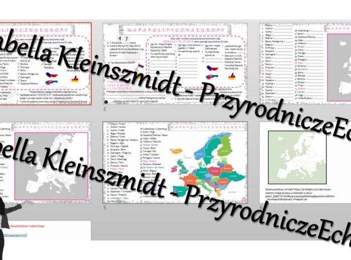 Minizestaw na temat „Podział polityczny Europy”– sketchnotka + karta pracy w power point + gratisowy link do prezentacji multimedialnej niekomercyjnej wykonanej w genial.ly do indywidualnego pobrania i użycia do celów niekomercyjnych. Geografia klasa 6, 