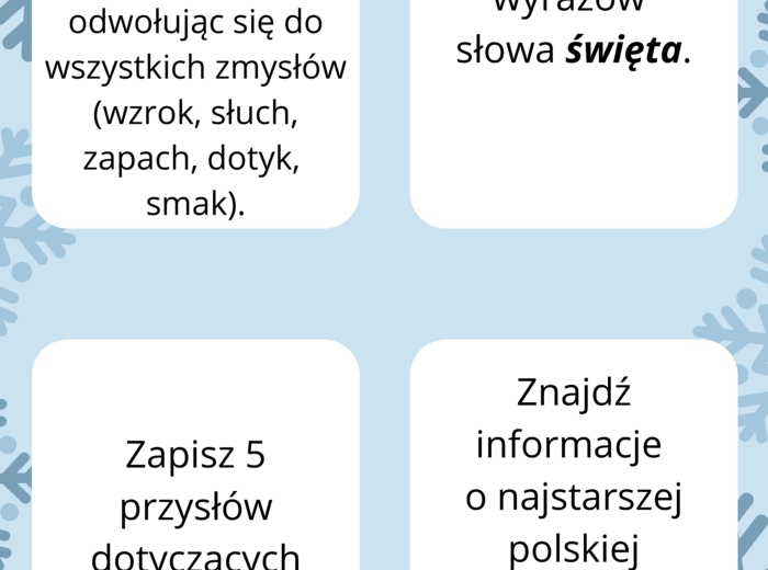 Grudniowy kalendarz polonistyczny :)